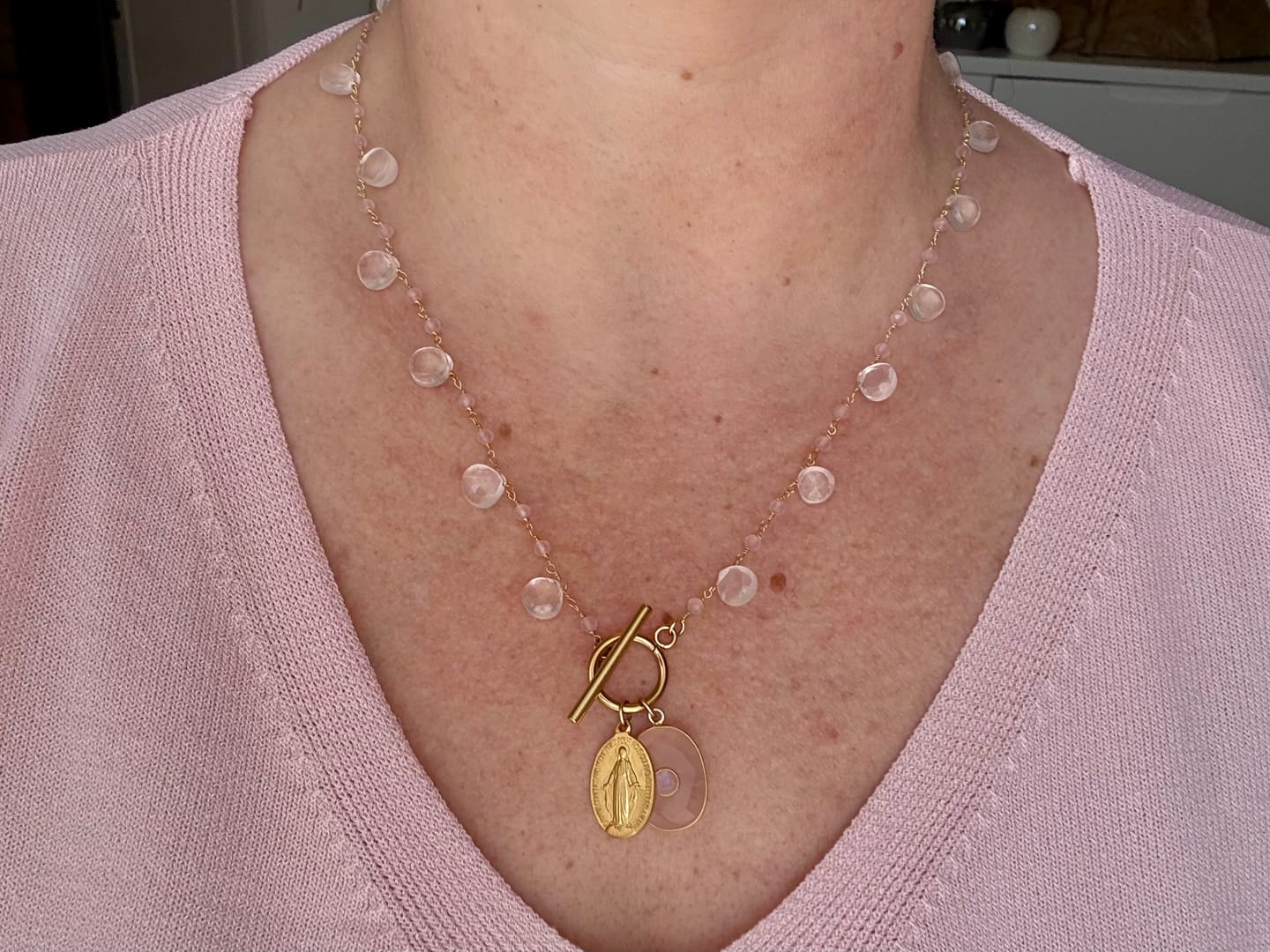 Customer photo review of Collier Giardino di Rose - "Jardin d'Hiver"