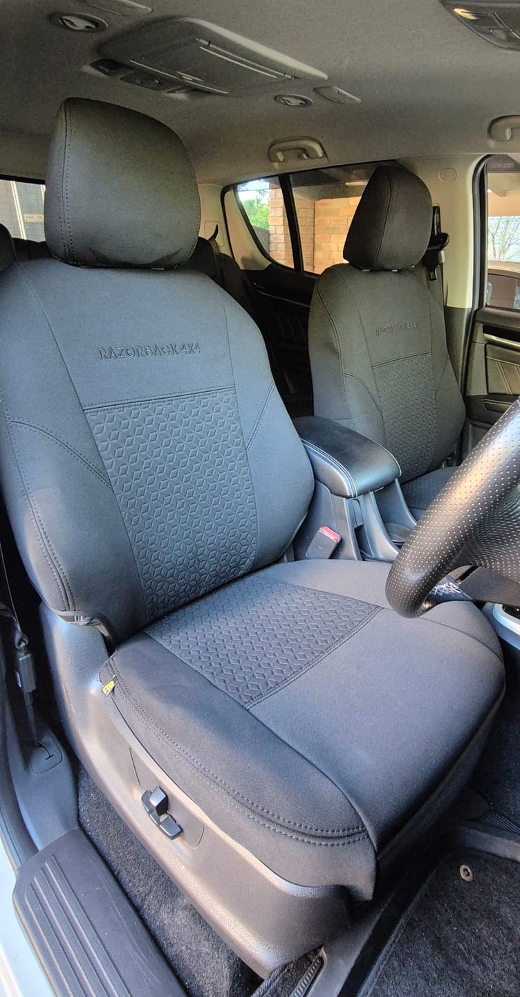 Customer photo review of Isuzu MU-X UC - GP6 Premium Neoprene 2x Front Seat Covers (Made to Order)