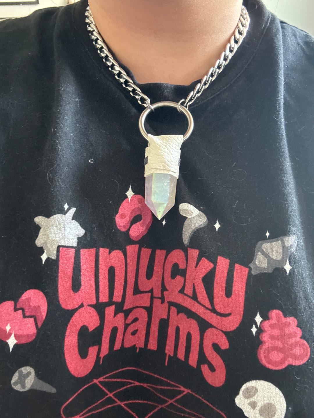 Customer photo review of Angel Aura Quartz Necklace