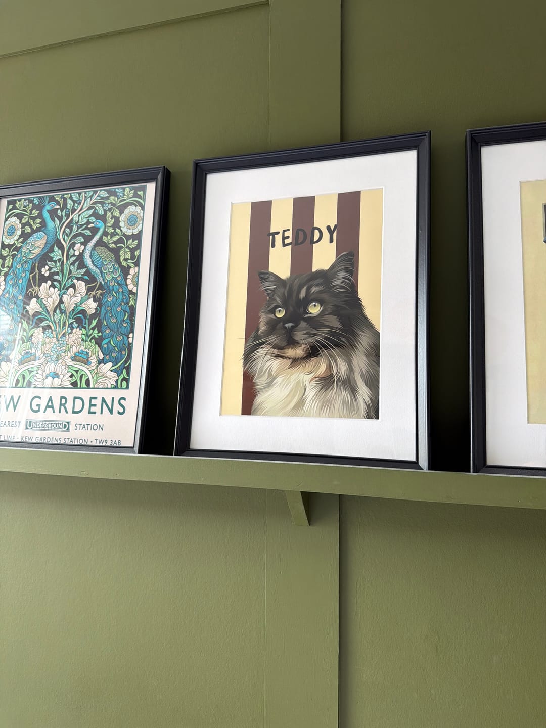 Customer photo review of Stripy | Custom Pet Portrait