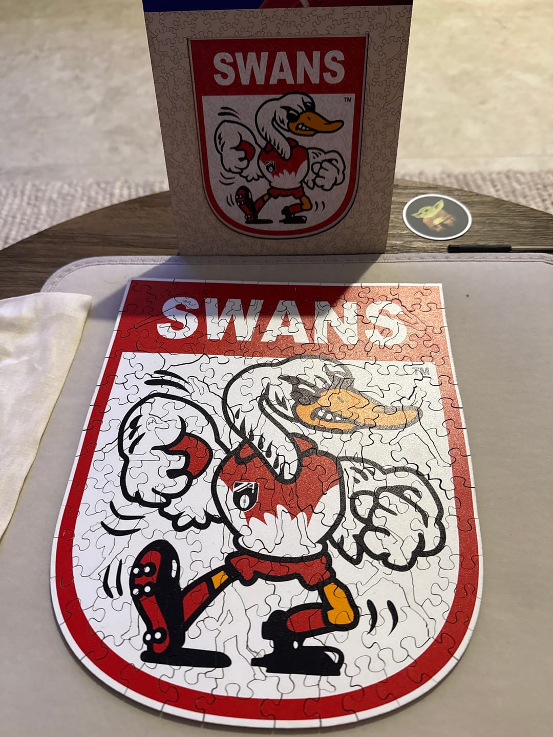Customer photo review of Sydney Swans Retro Mascot - Wooden Puzzle