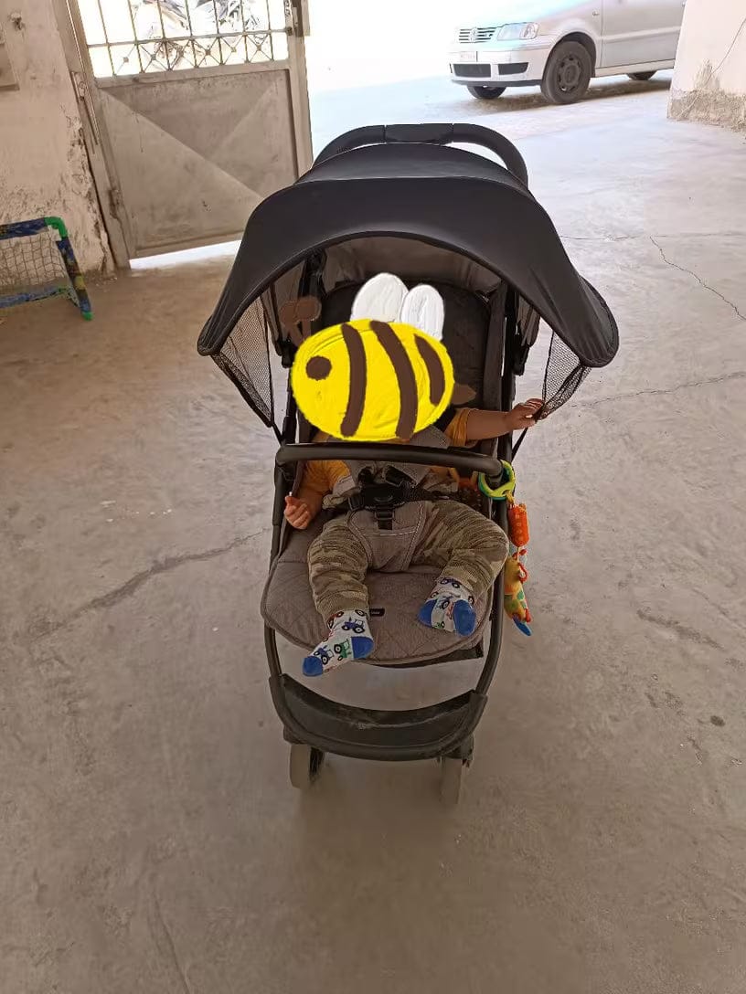 Customer photo review of Sonnenschutz Kinderwagen | Kühler Schatten unterwegs