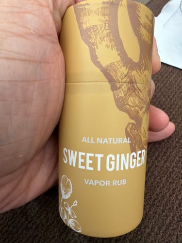 Customer photo review of Sweet Ginger Vapor Rub Stick