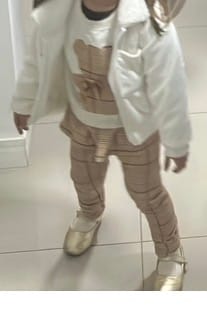 Customer photo review of Conjunto Blusão em Moletom C/ Pelúcia e Calça Legging em Molecotton 90318 Kukiê Infantil Menina