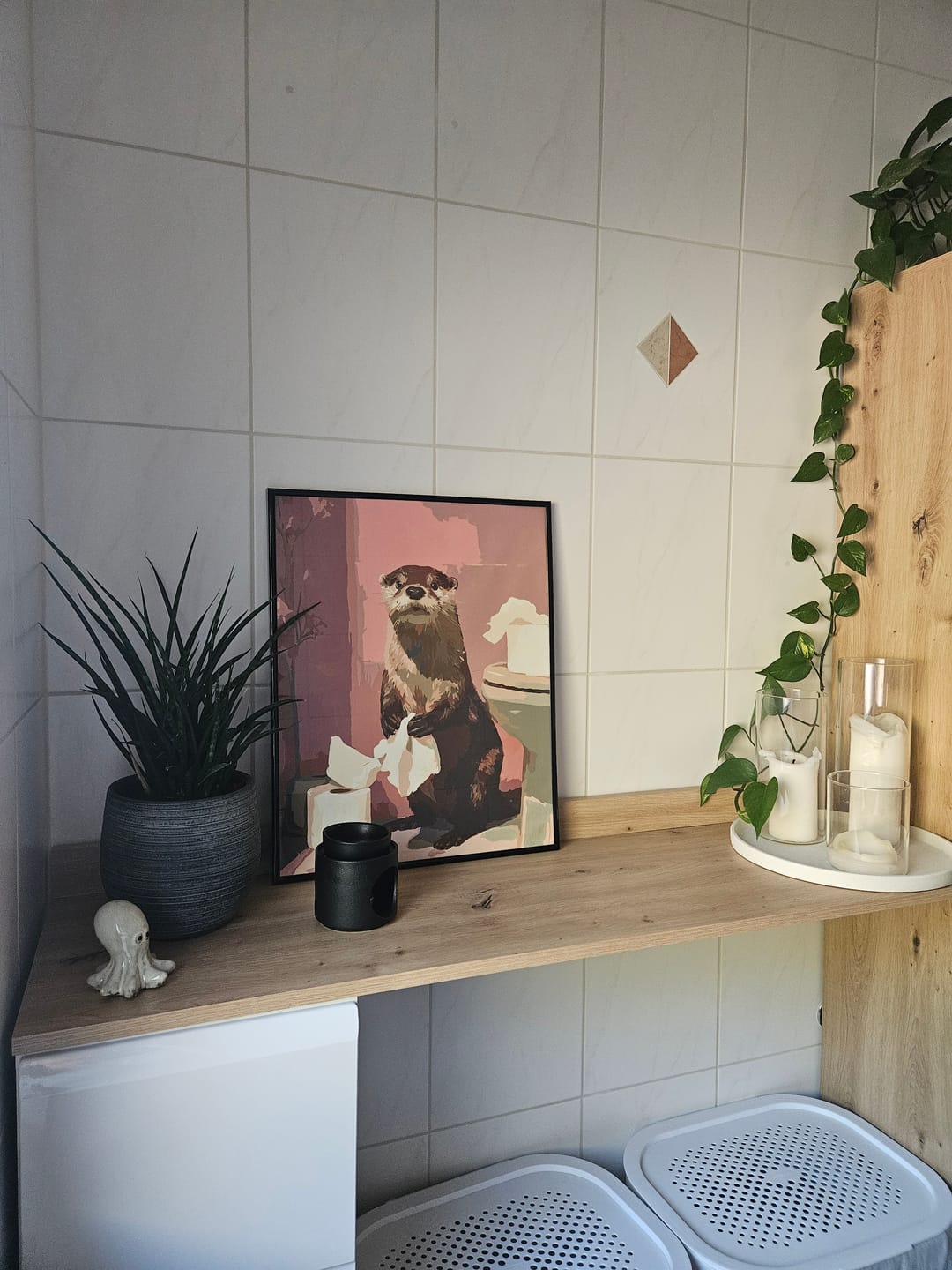 Customer photo review of Malen nach Zahlen - Otter auf der Toilette