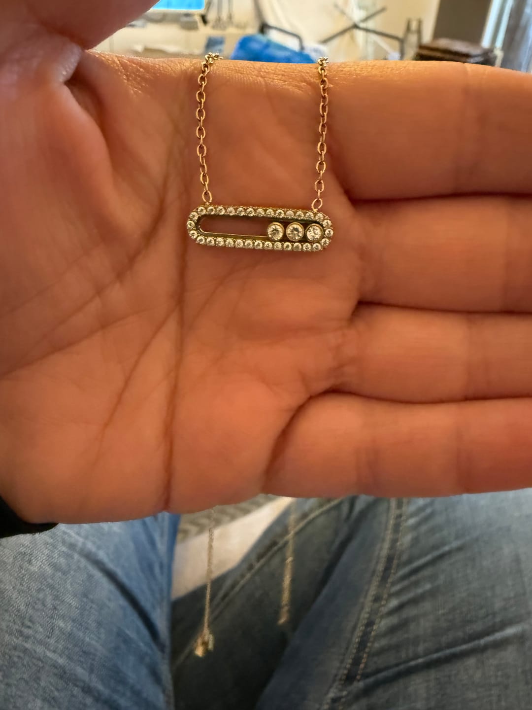 Customer photo review of Pave Soul Kette 18K Vergoldet