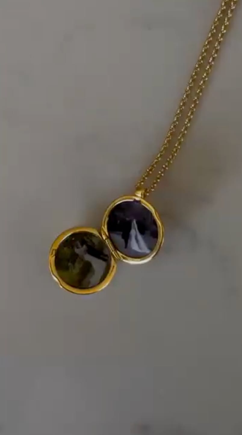 Customer photo review of Custom Photo Locket Necklace