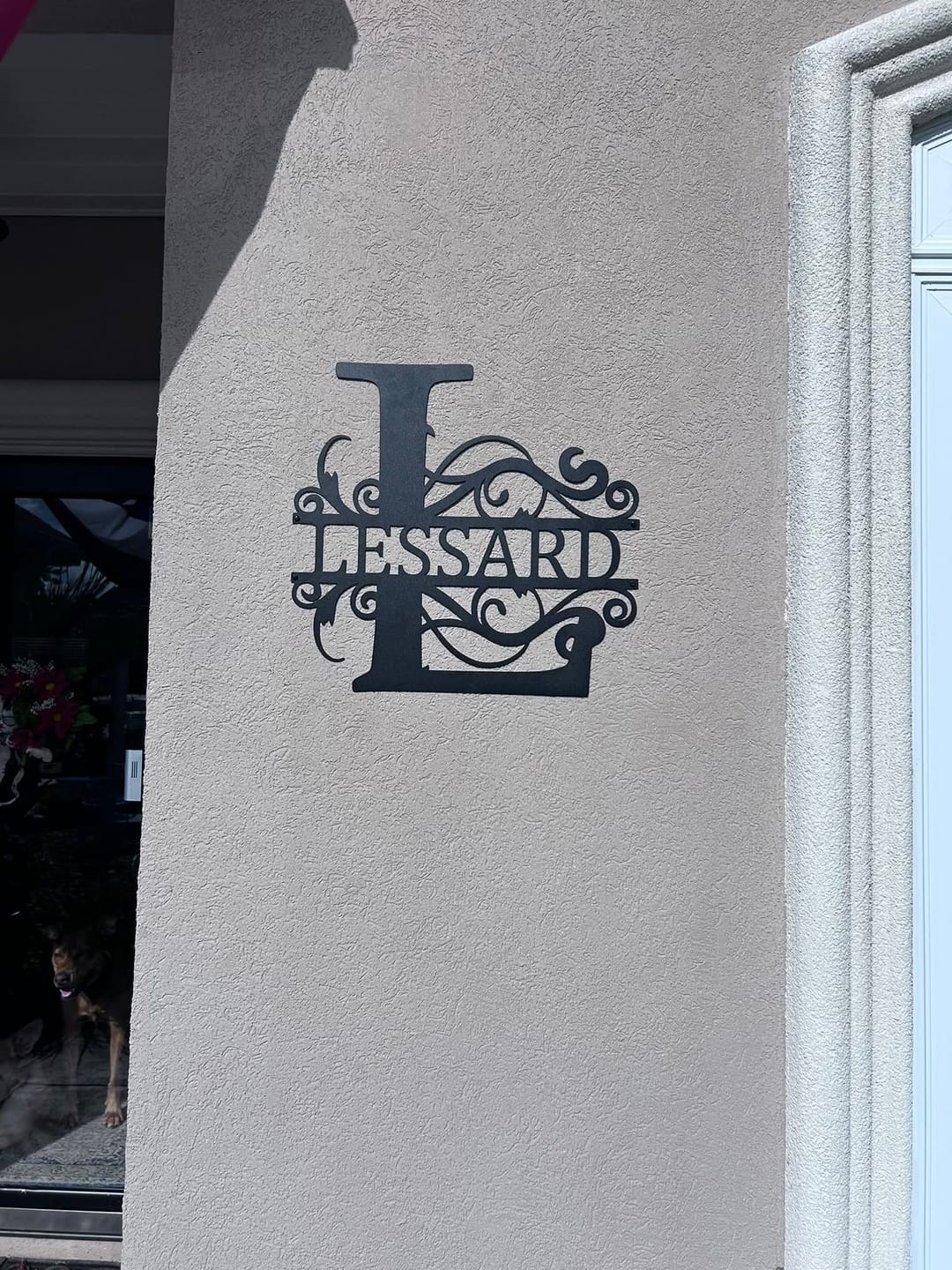 Customer photo review of Metal Split Letter Vine Monogram | Customizable Wall Art | Indoor Outdoor | Up to 46" | Over 20 Color Options