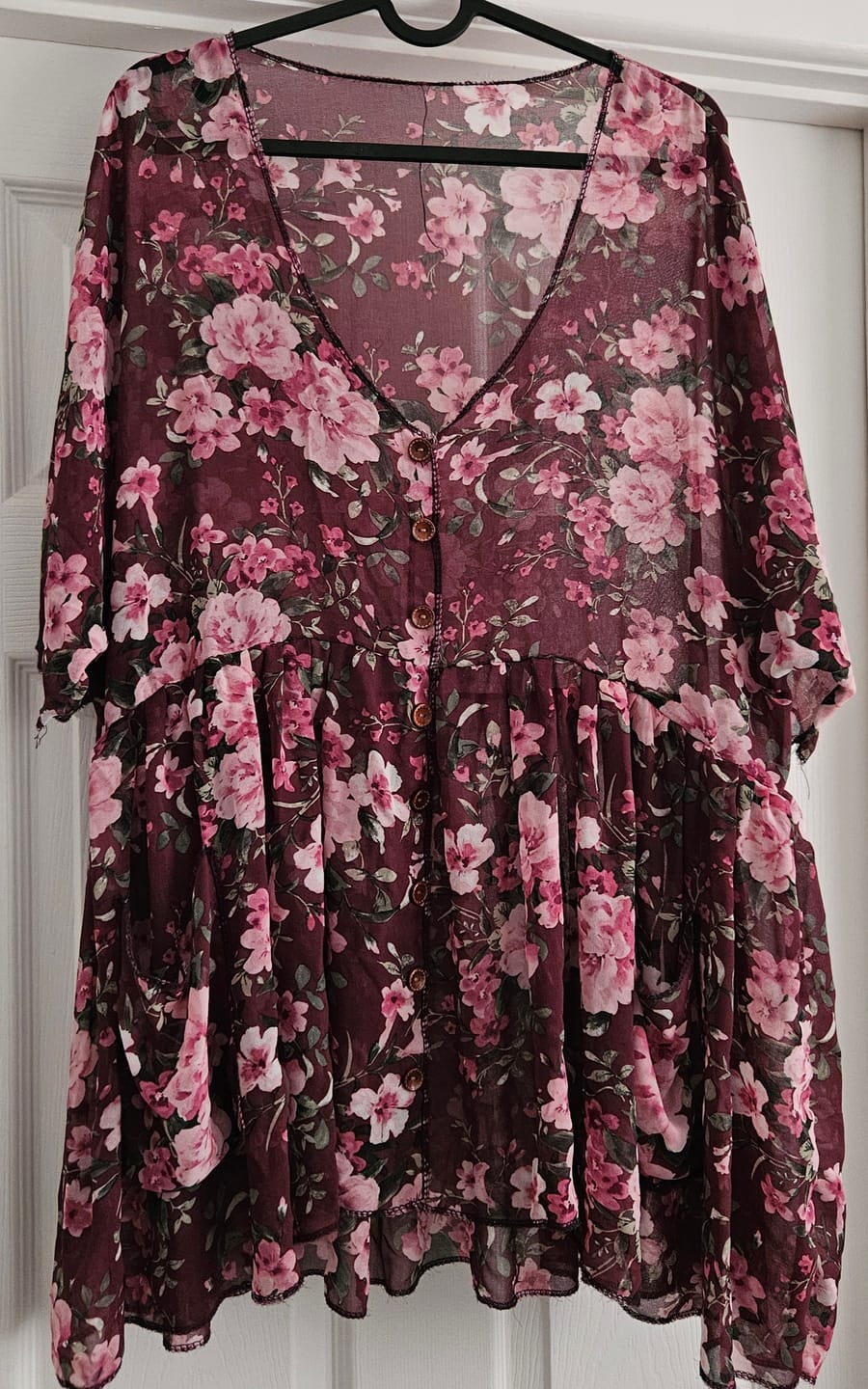 Customer photo review of Dusty Blossom Chiffon Fabric