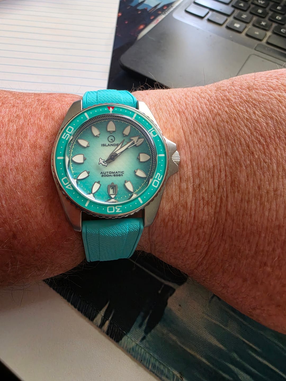 Customer photo review of Shark Skin Rubber - Turquoise
