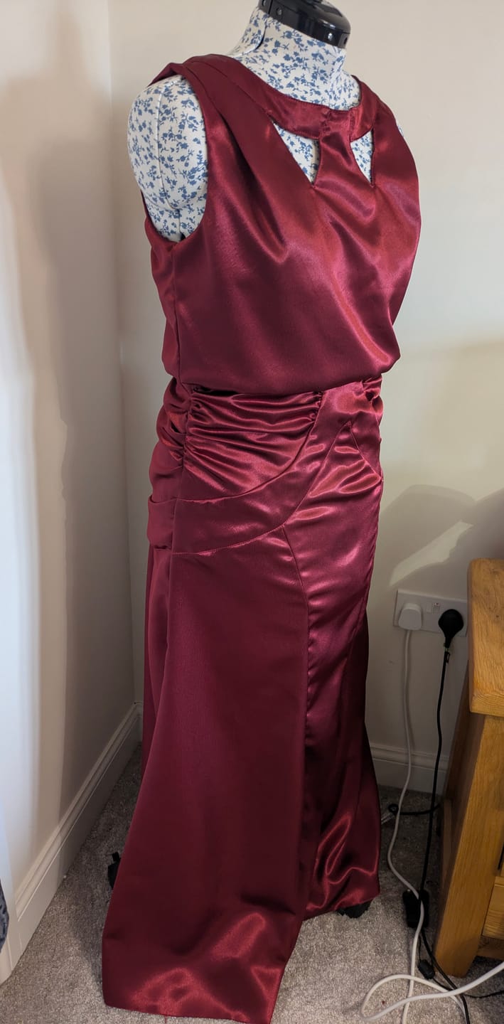 Customer photo review of Per Metre Crepe Backed Satin - 55" Wide (Maroon)