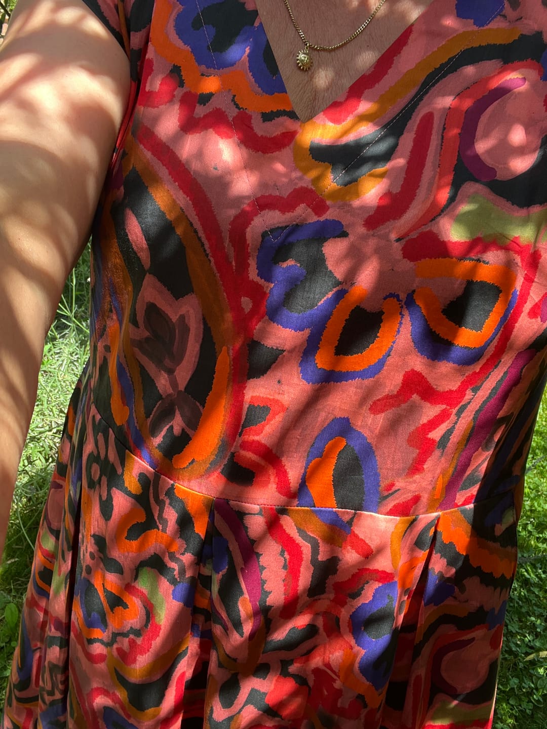Customer photo review of Robe Louison - Satin de coton palette fauve