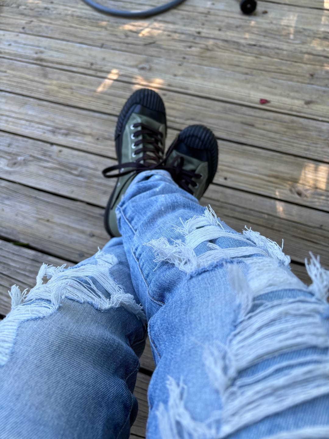 Customer photo review of Grounder High-Top Olive Green/Black