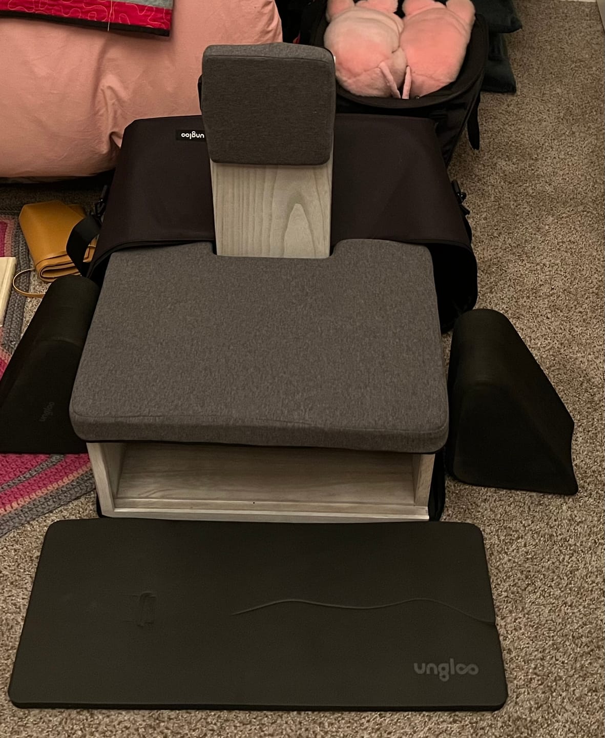 Customer photo review of Ungloo Box - Portable Meditation Chair With Back and Hip Support