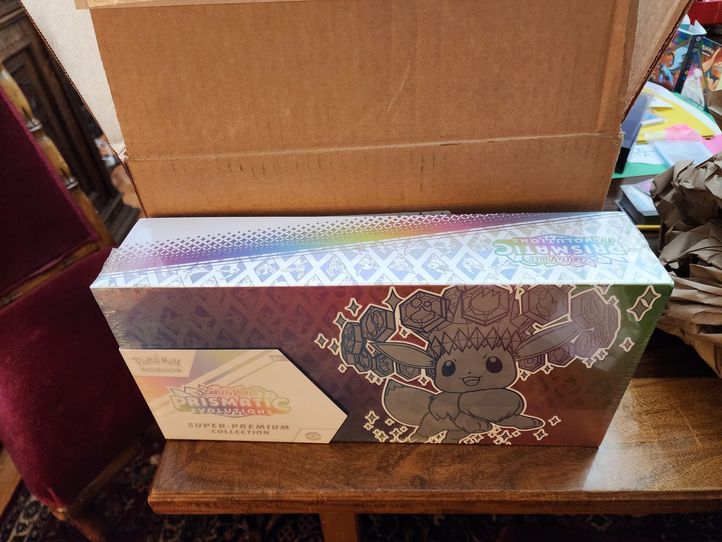 Customer photo review of Prismatic Evolutions Super-Premium Collection - SV: Prismatic Evolutions