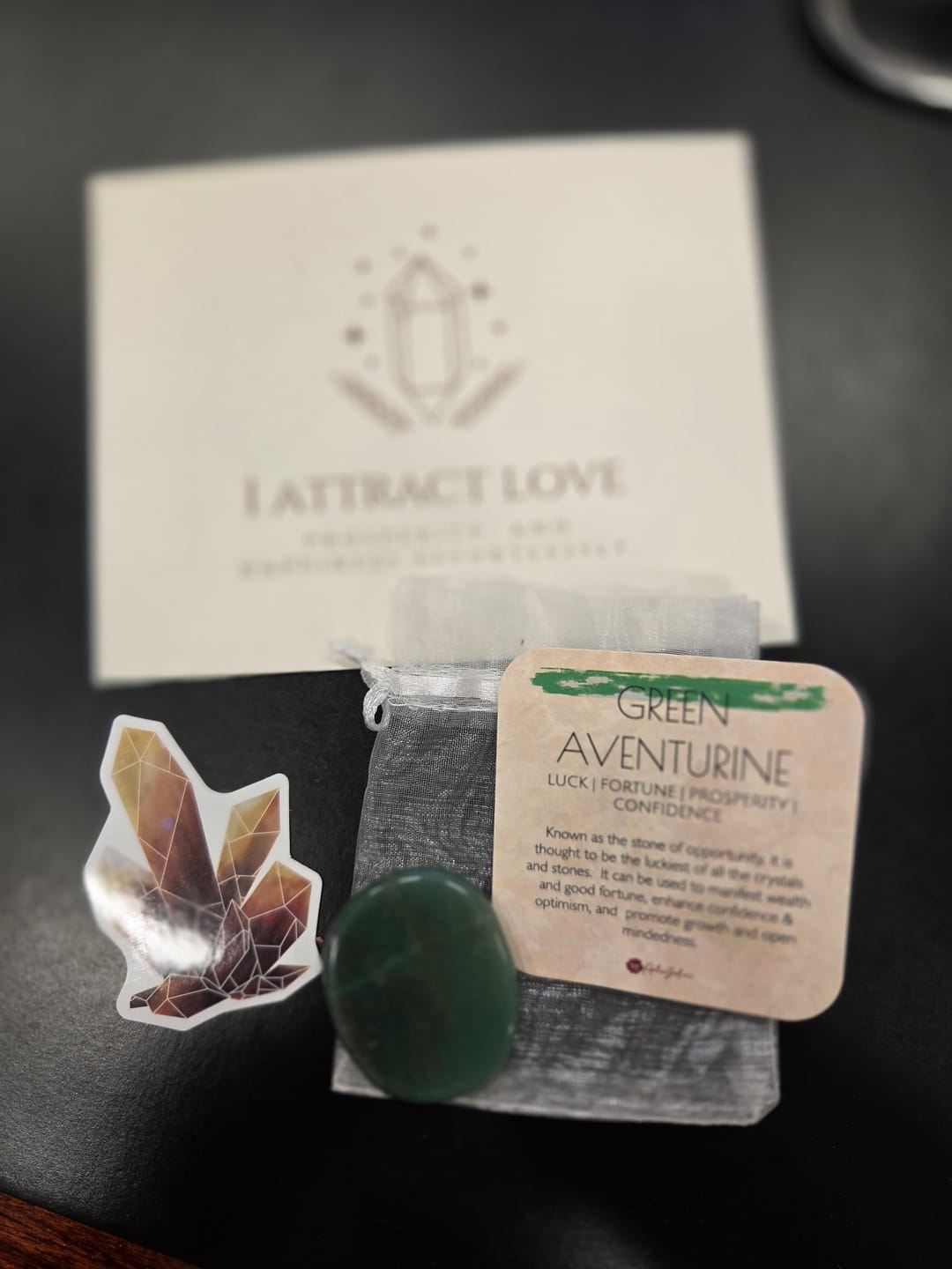 Customer photo review of Green Aventurine Coin