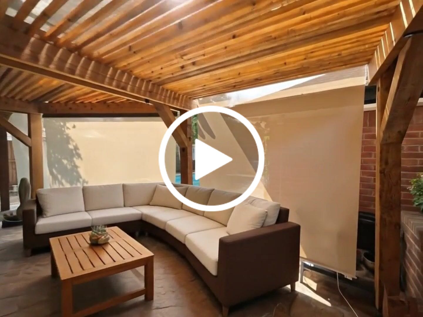 Customer video review of Smart Motorized Outdoor Shades 5% Openness
