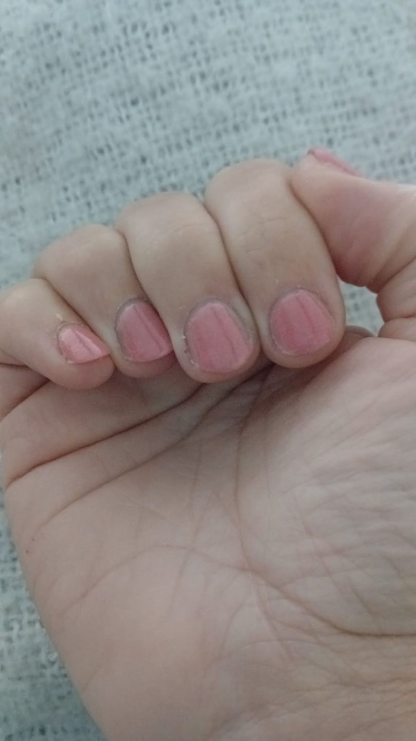 Customer photo review of Mocha Rose Dipping Powder