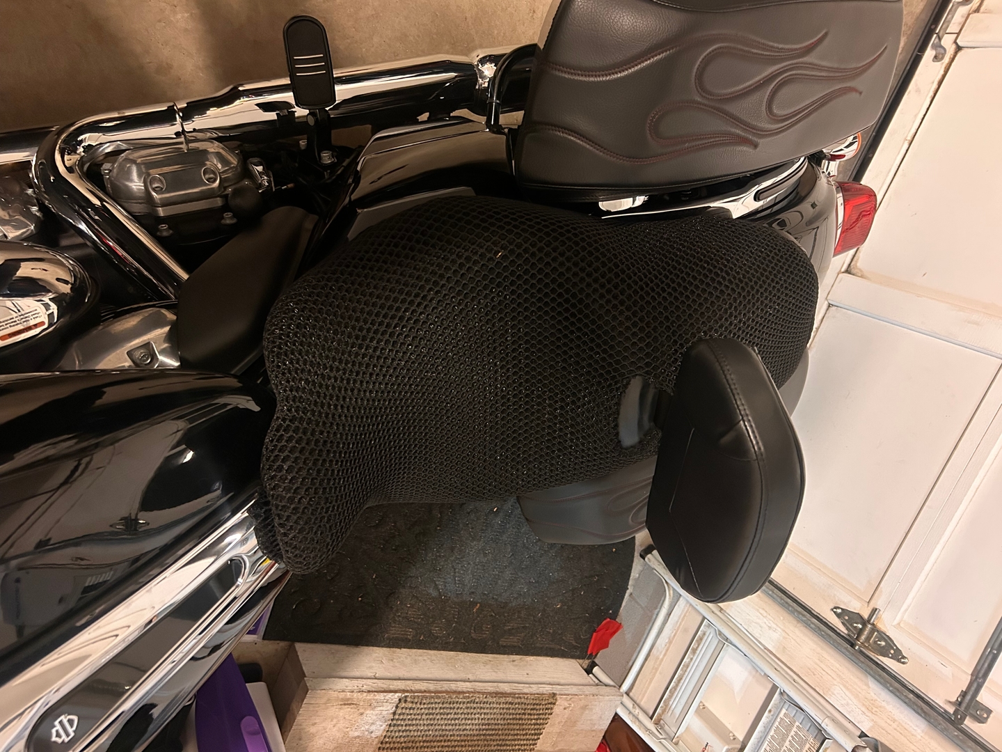 Wind Rider mesh seat cover on a Honda Goldwing GL1800