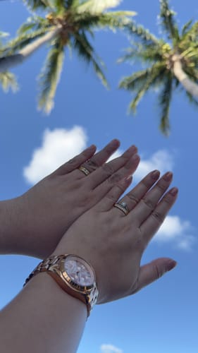 Customer photo review of Orvieto Wedding Rings