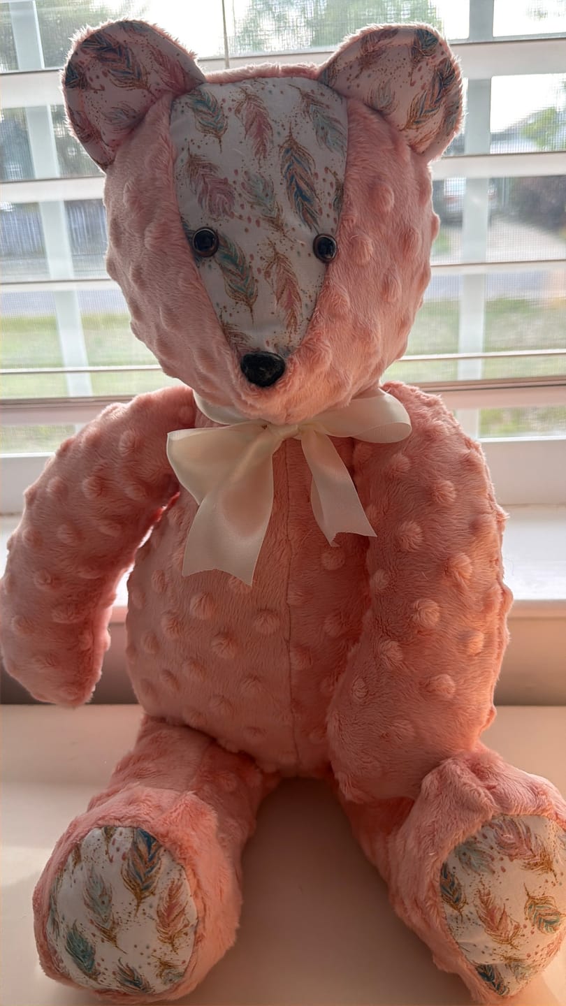 Customer photo review of Memory Bear FREE PATTERN