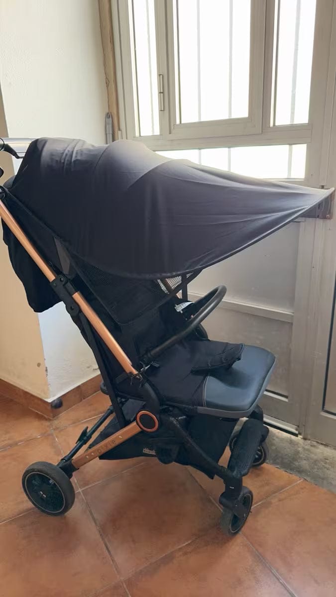Customer photo review of Sonnenschutz Kinderwagen | Kühler Schatten unterwegs
