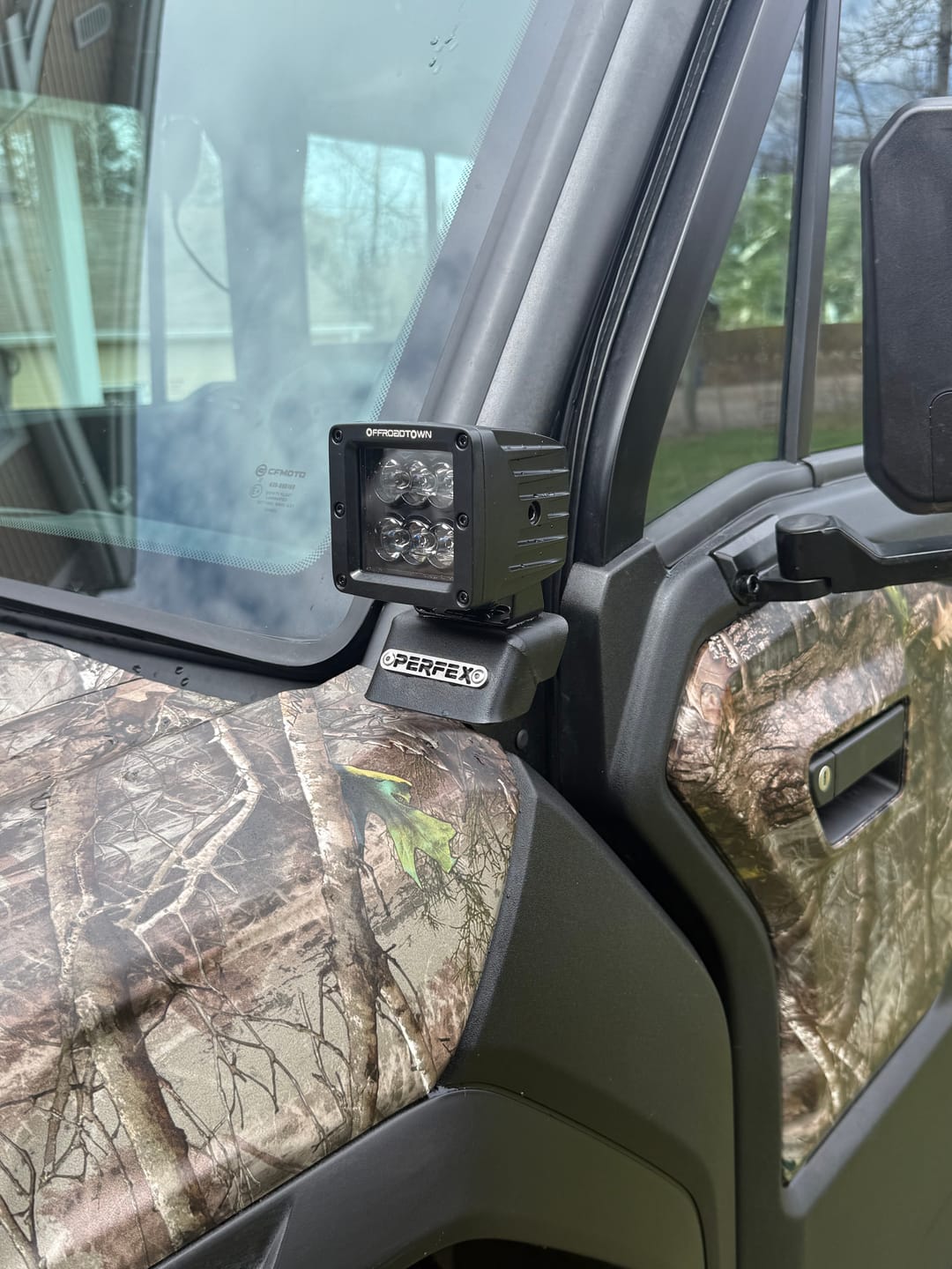 Customer photo review of CFMoto UForce U10 PRO — Front Cube Light Mounting Brackets