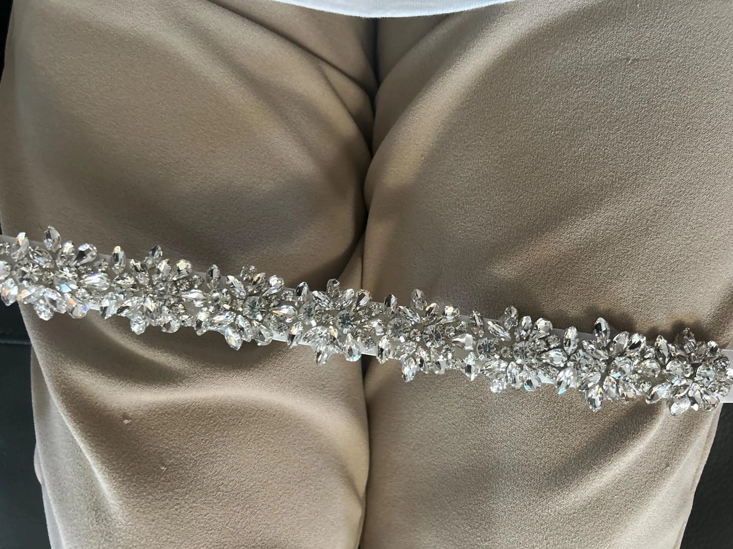 Customer photo review of Wide Beaded Bridal Belt - RIO