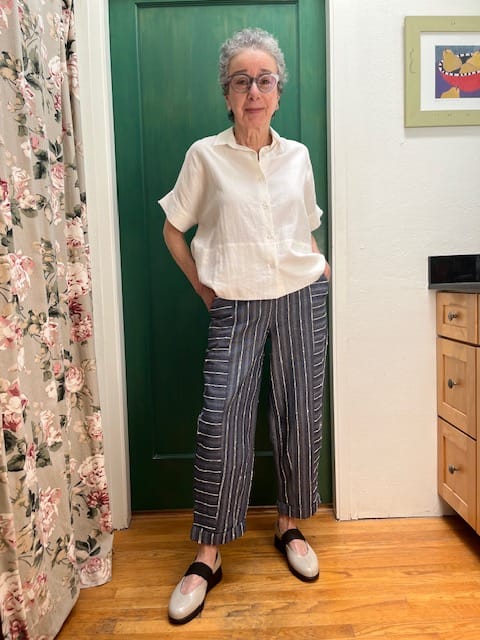 Customer photo review of Ozai N Ku Byth Cuffed Trouser, Blue