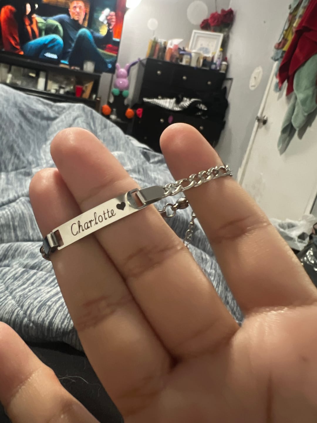 Customer photo review of Baby Name Bracelet