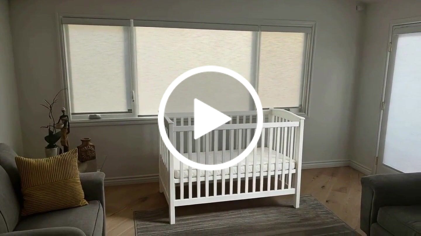Customer video review of Smart Motorized Light Filtering Roller Shades 70% Blackout Linen Translucent