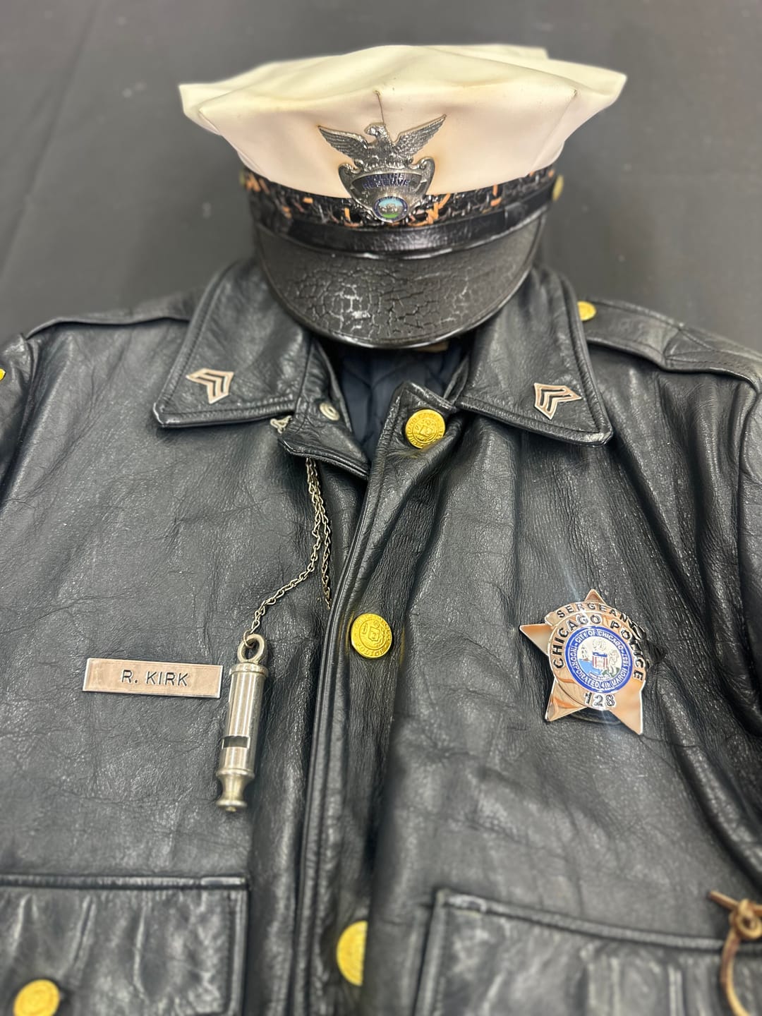 Customer photo review of Chicago Sergeant Police Badge Solid Copper Replica Movie Props With Number 128