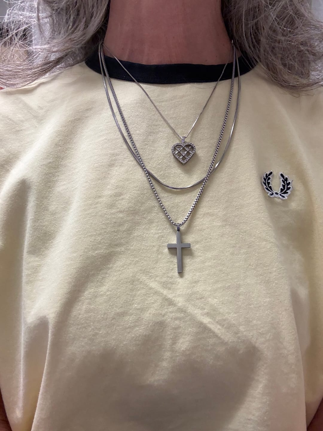 Customer photo review of Classic Cross Necklace Duo