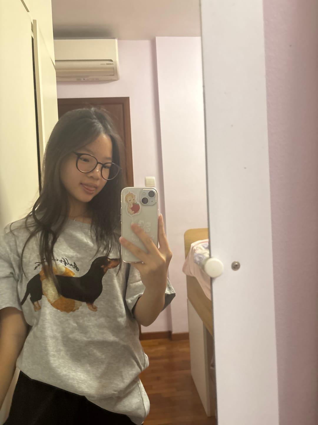 Customer photo review of Aelfric Eden Dachshund Off-The-Shoulder Tee