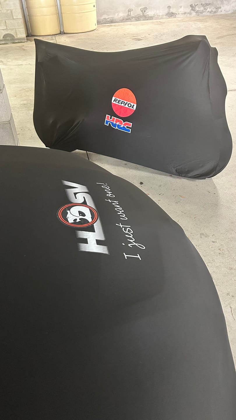 Customer photo review of Indoor Custom Motorcycle Covers
