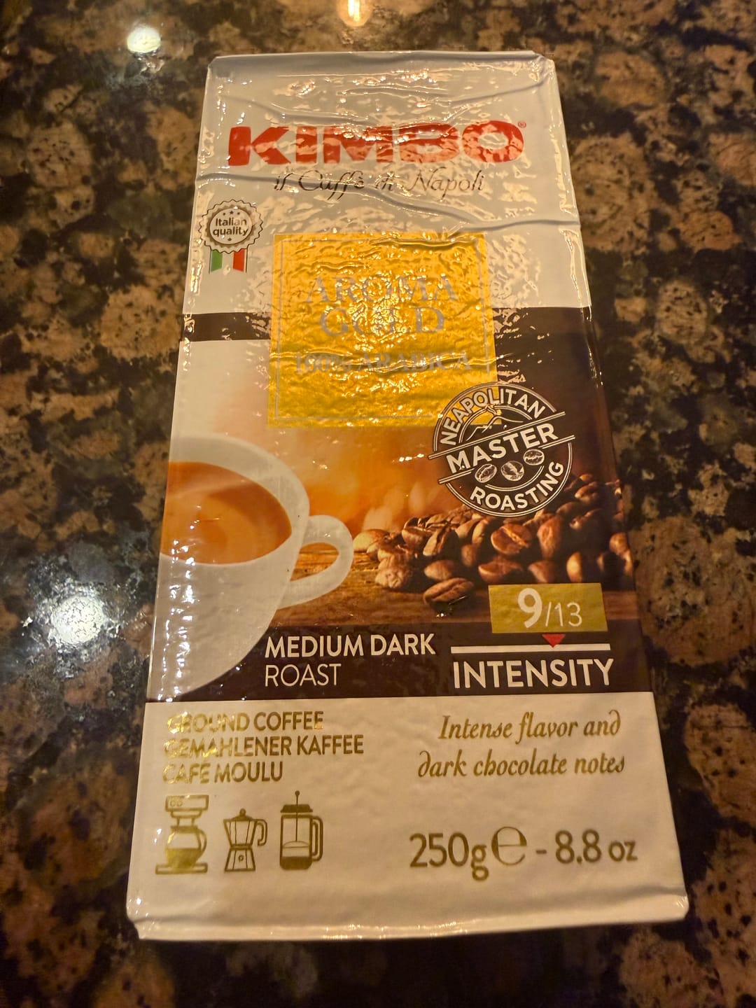 Customer photo review of Aroma Gold 100% Arabica - Ground Coffee 250g Brick