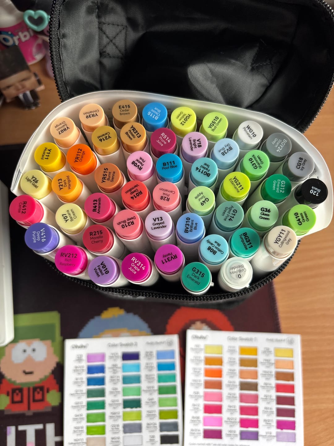 Customer photo review of Ohuhu Honolulu 48 Colors Dual Tips Alcohol Art Markers