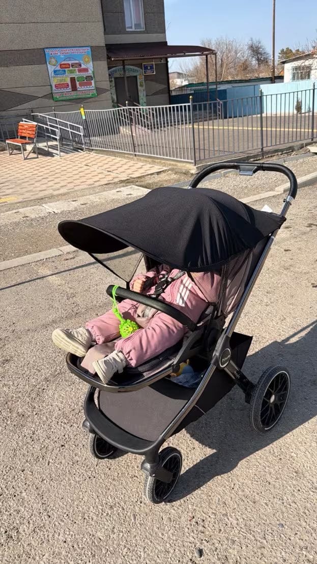 Customer photo review of Sonnenschutz Kinderwagen | Kühler Schatten unterwegs