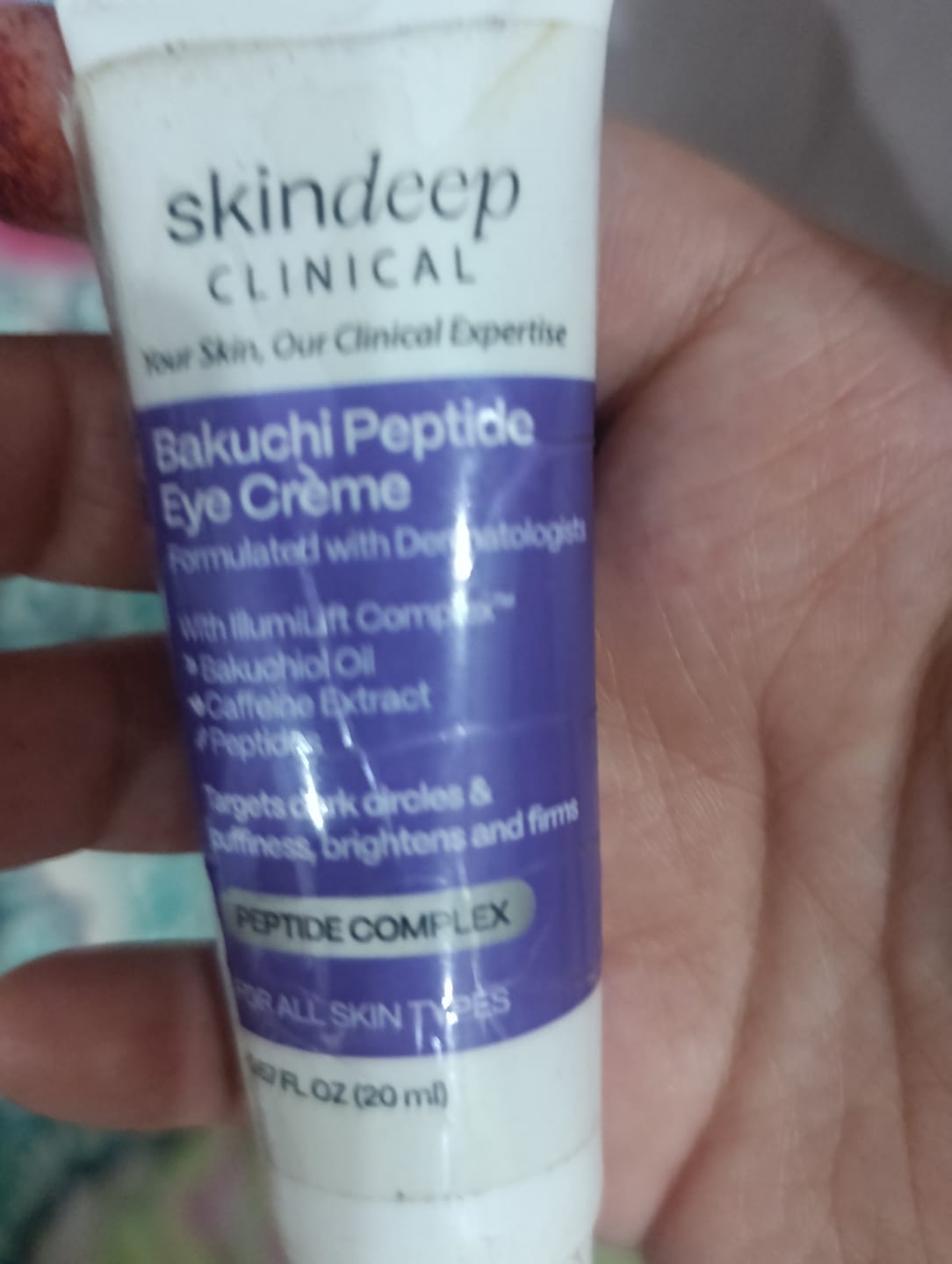 Customer photo review of Bakuchi Peptide Eye Crème
