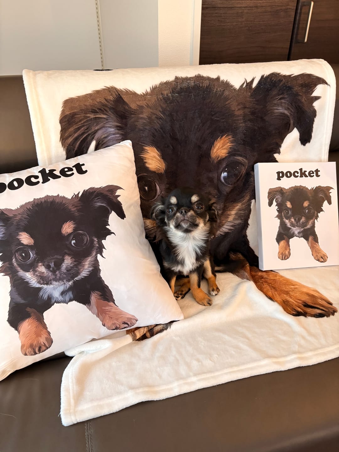 Customer photo review of Petcanva©オーダーメイド ペット似顔絵【3点セット】