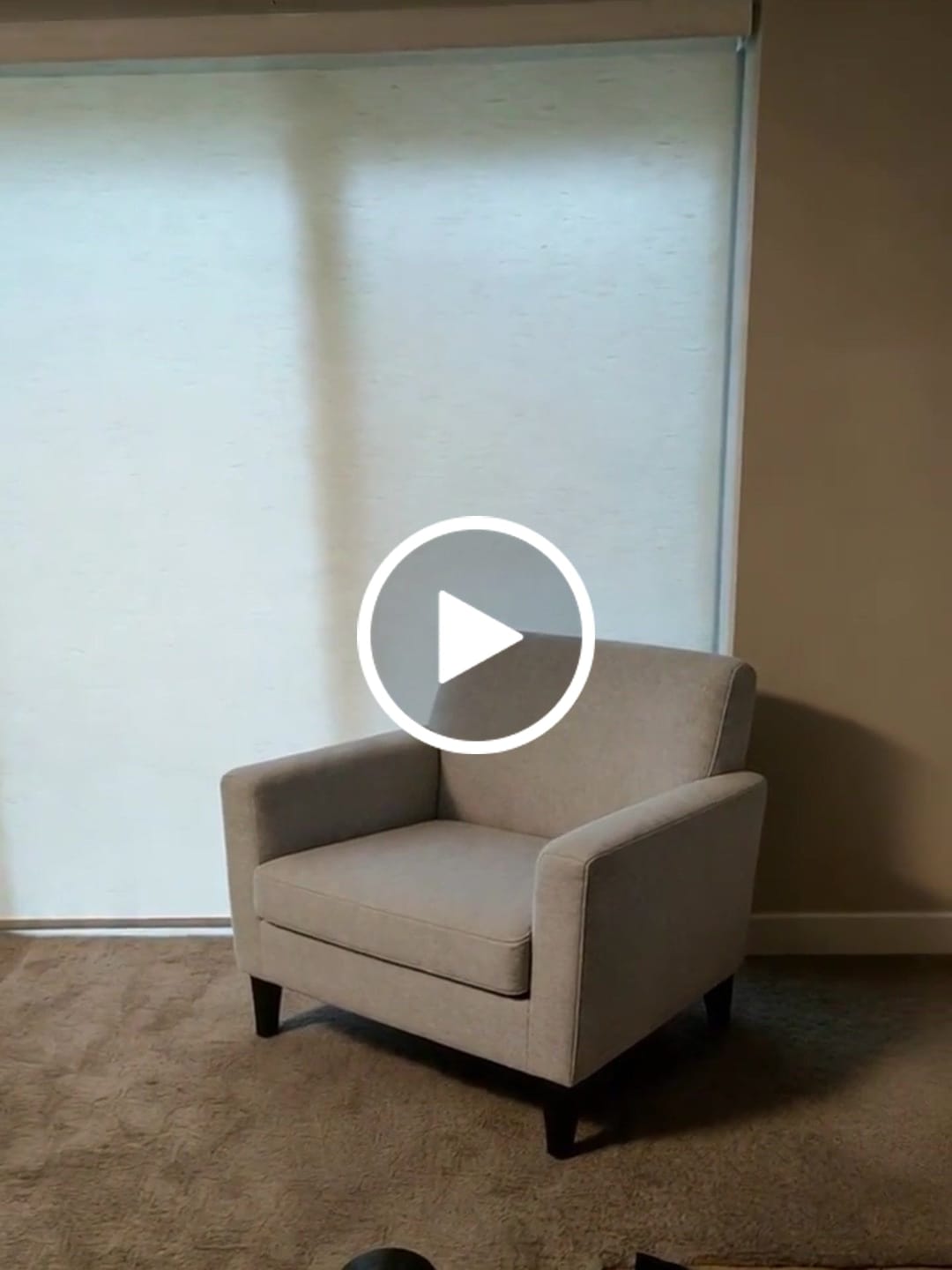 Customer video review of Smart Motorized Light Filtering Roller Shades 70% Blackout Linen Translucent