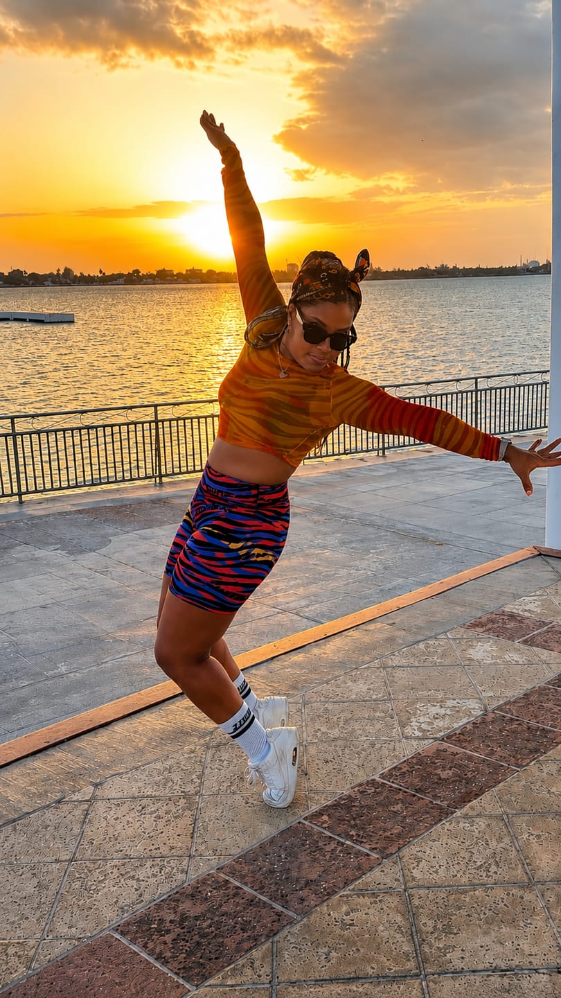 Customer photo review of Wildbeat Long Sleeve Mesh Crop Top