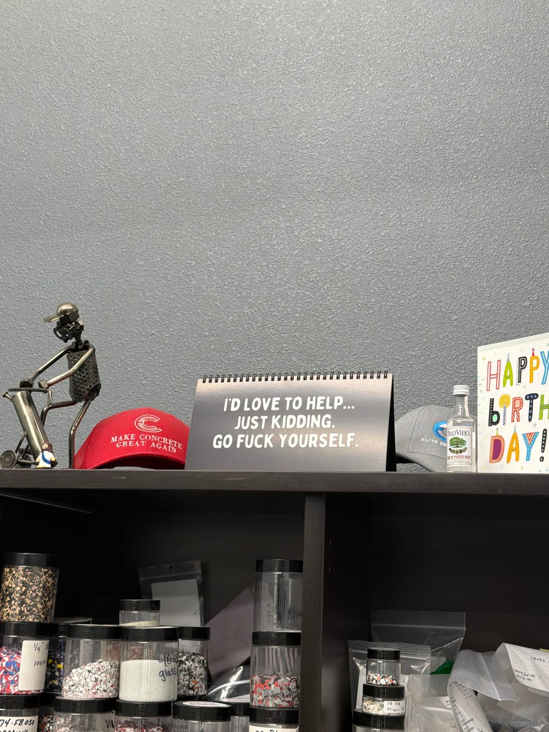 Customer photo review of The Daily Mood Desk Sign for People That Like To Say F*ck Black
