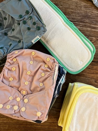 Customer photo review of New Parent Starter Bundles: Pocket Cloth Diapers with Athletic Wicking Jersey and More
