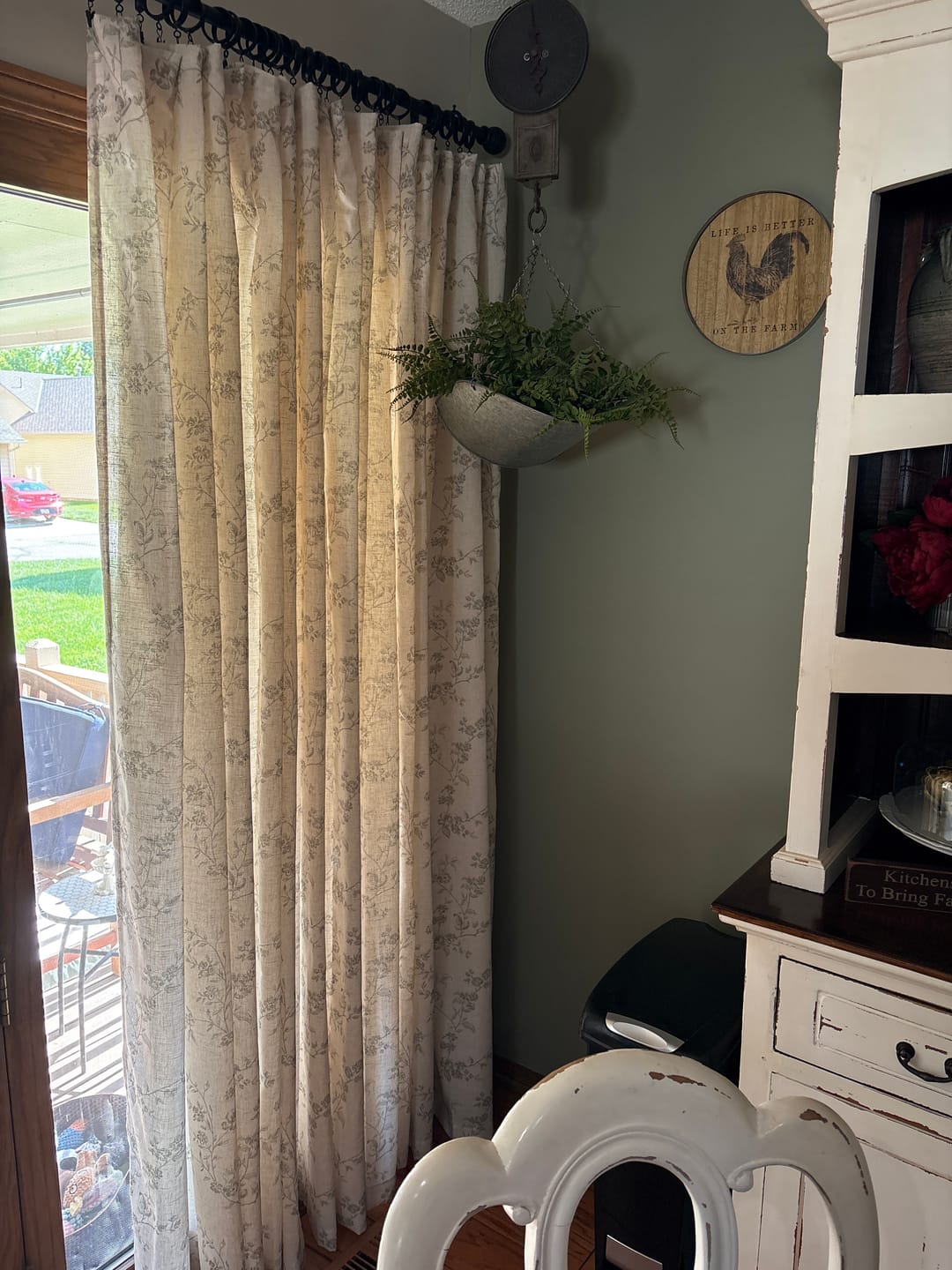 Customer photo review of Vine Blossom Linen Blend Curtains