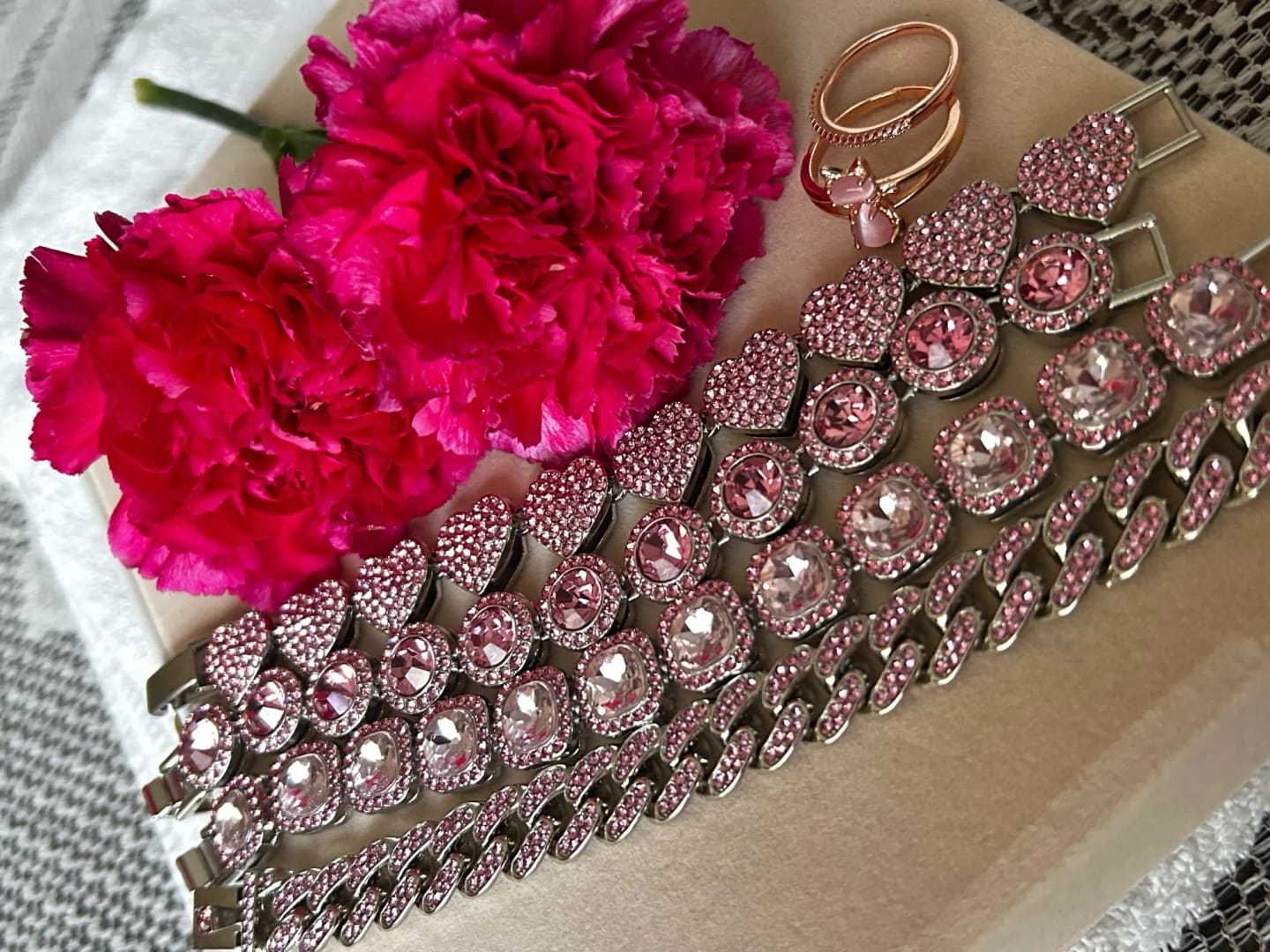 Customer photo review of ROSY BRACELET STACK & NECKLACE