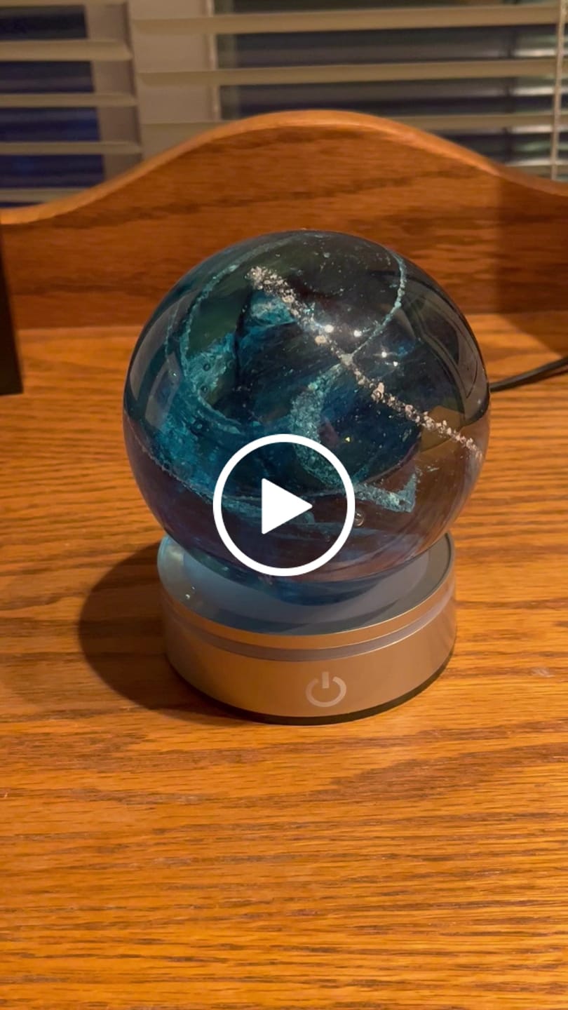 Customer video review of Serenity Orb with Cremation Ashes