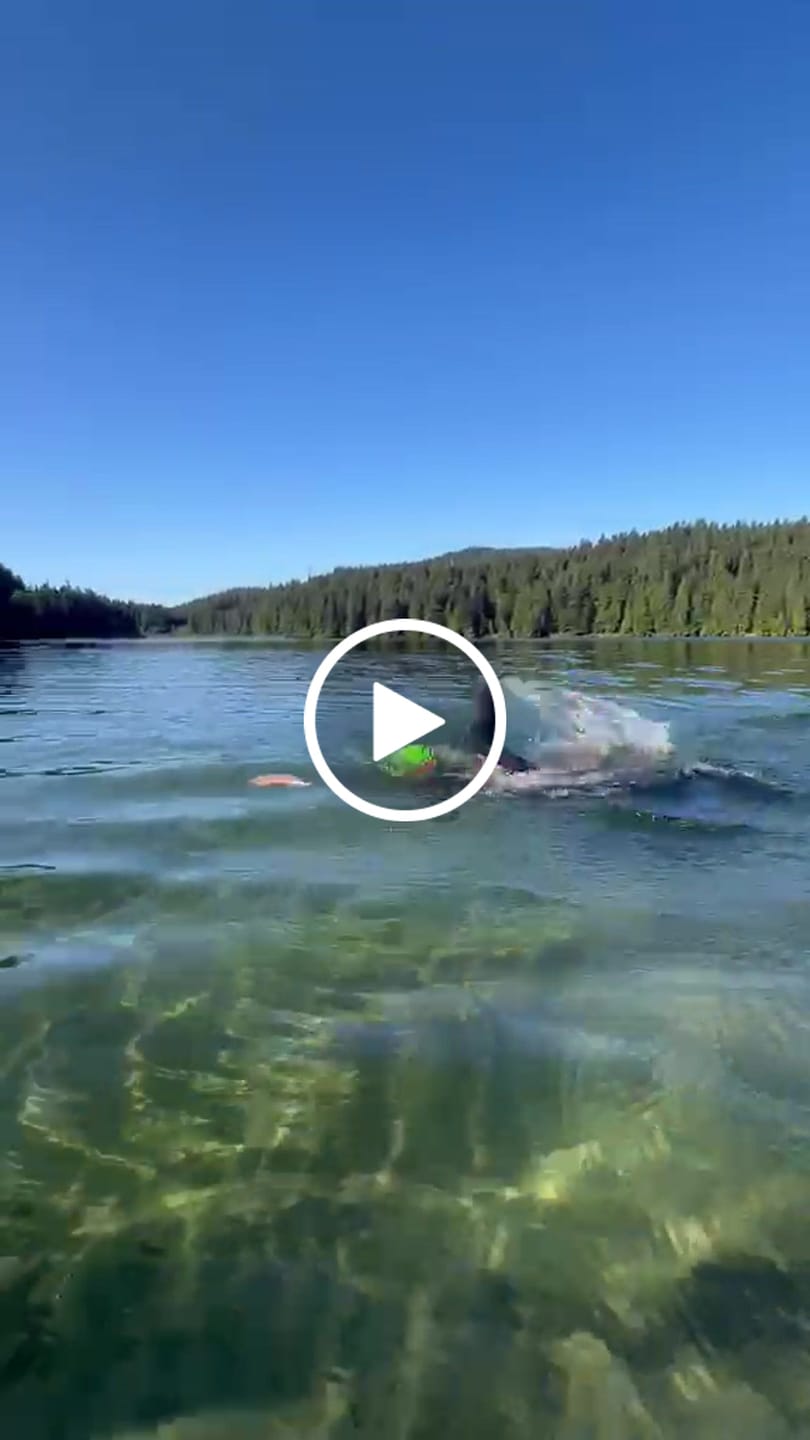 Customer video review of NanoClear™ Strike Swim Goggles Sunrise Mirror - (Blue/Red)