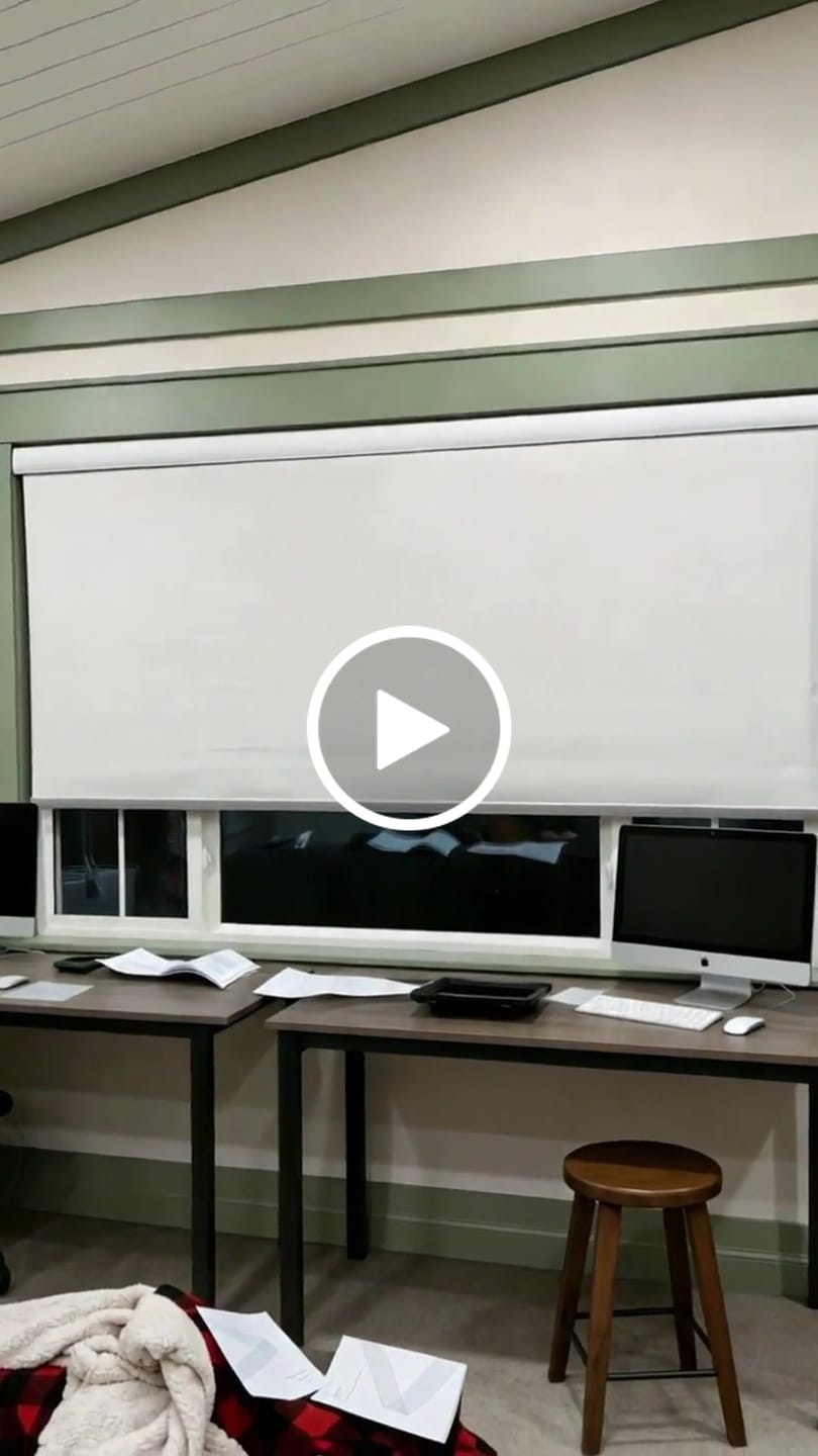 Customer video review of Smart Motorized Roller Shades 100% Blackout Essential