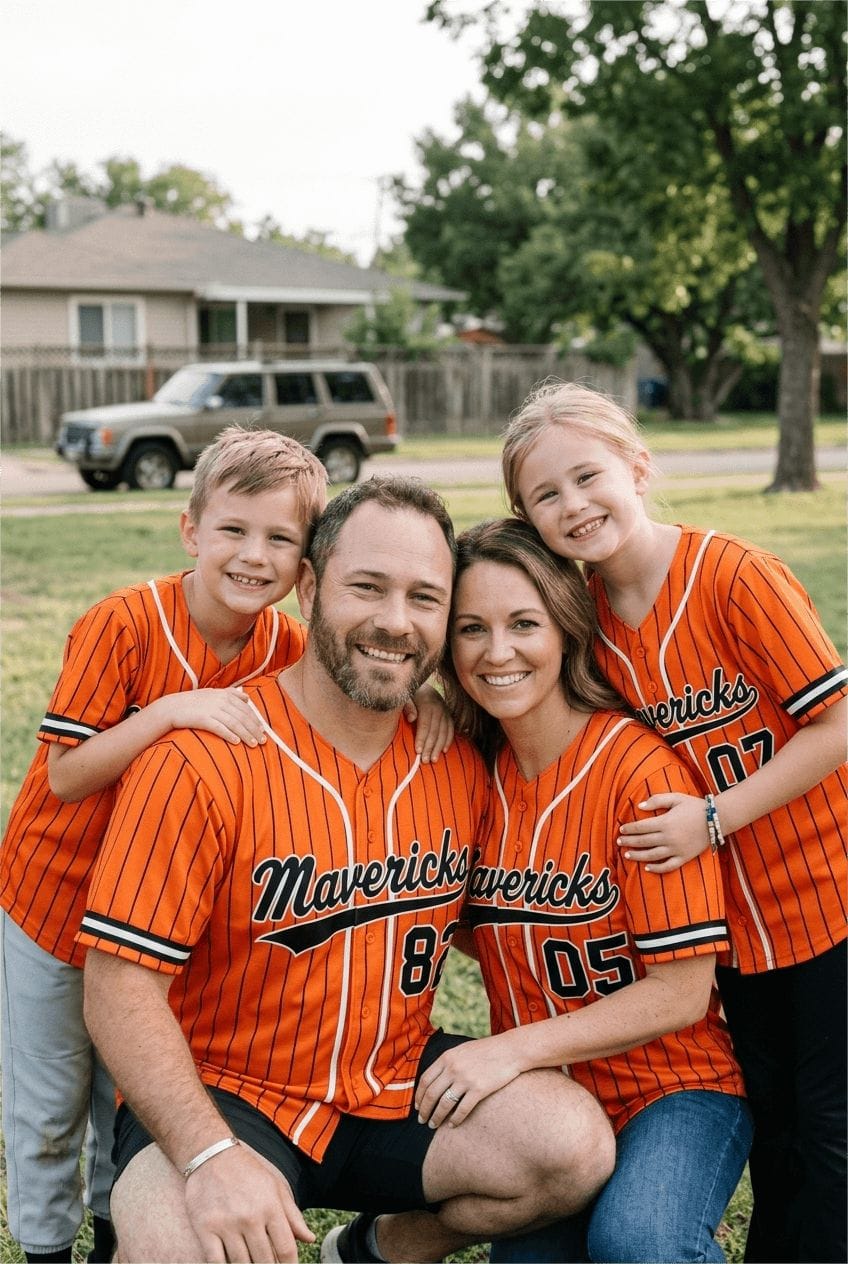 Customer photo review of Custom Orange Black & White Personalized Baseball Jersey | Team Sports Uniform | Vosoli